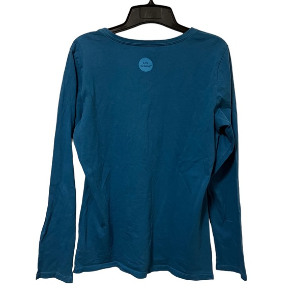 Life Is Good Snowflake American Flag Long Sleeve Crusher Tee - Picture 4 of 8